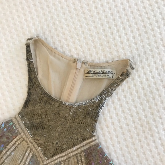 All Saints Geo Sequin Top, Size 6 (Minimal wear) - Picture 2 of 4